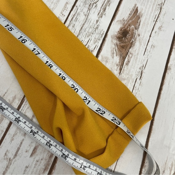 Haute‎ Monde Mustard Yellow Ankle Pants Size Medium - Picture 7 of 13